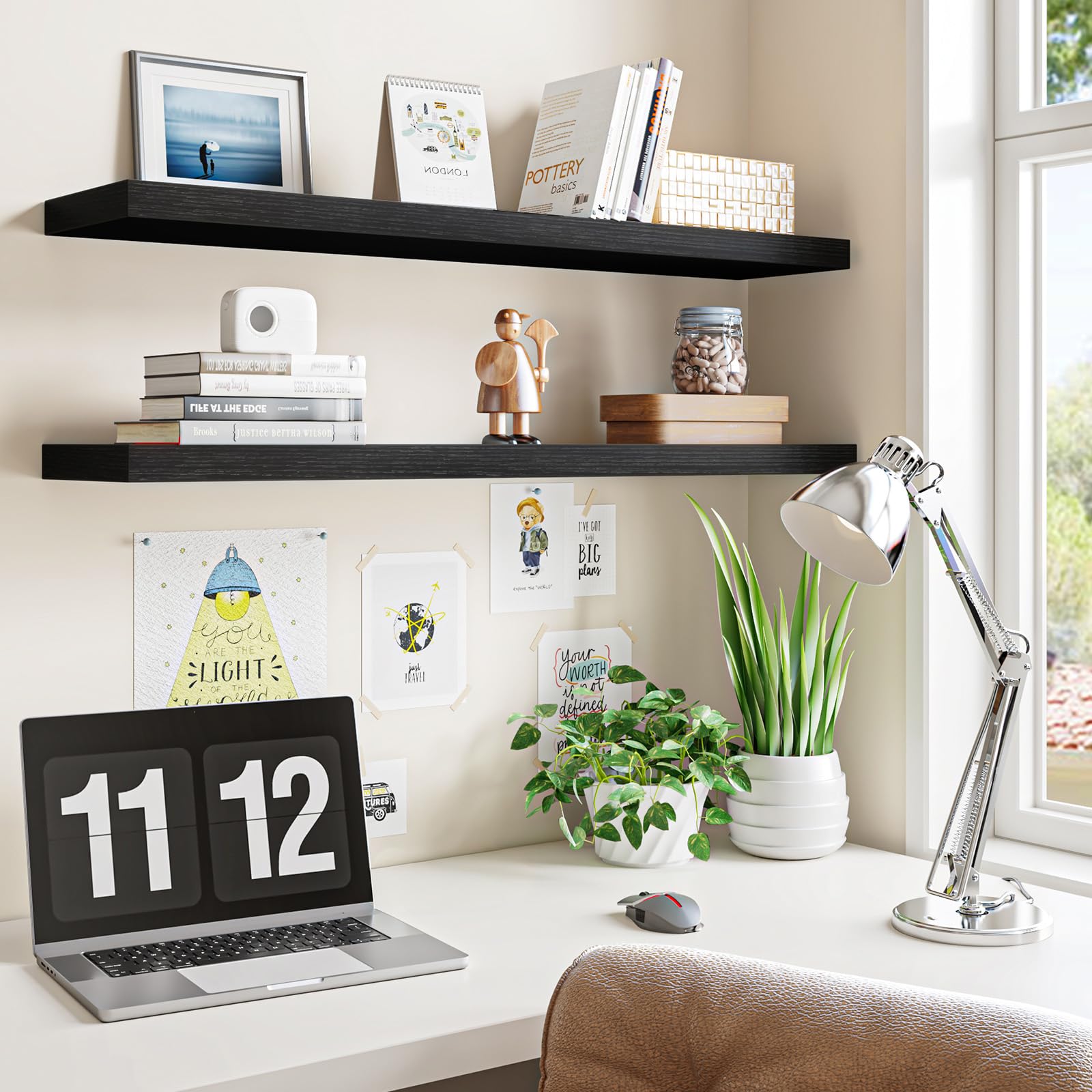 Fixwal living room display shelves showcase decor and books neatly