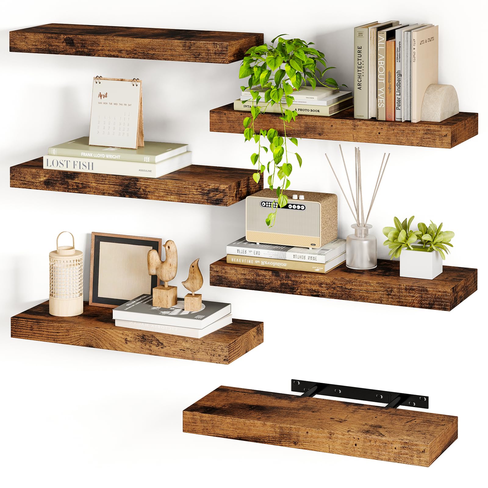 Fixwal bathroom floating shelf display towels and toiletries with easy access.
