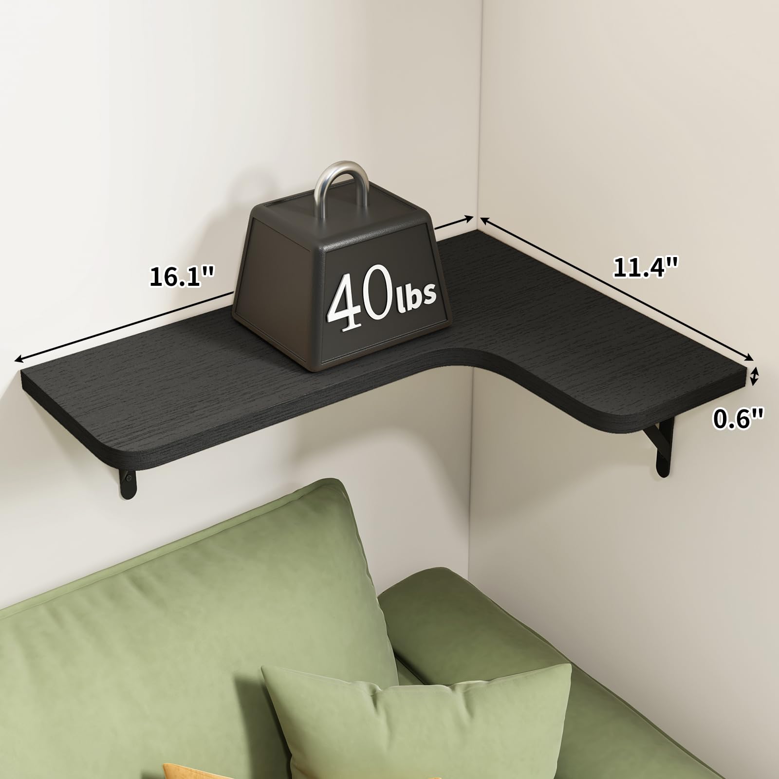 Fixwal floating shelves mounted in kitchen or bathroom for organized surfaces.