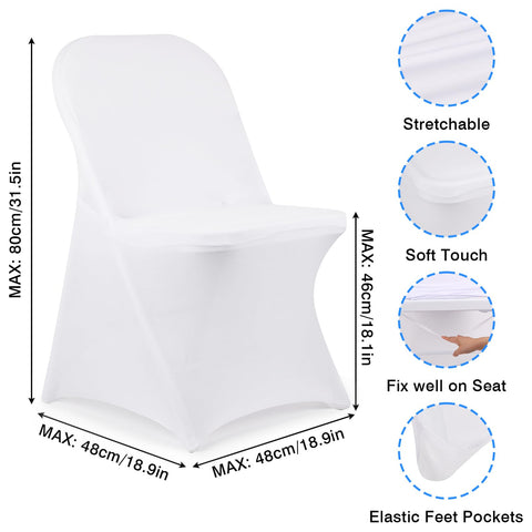 Fixwal folding chair cover with elastic foot pockets for a secure fit.