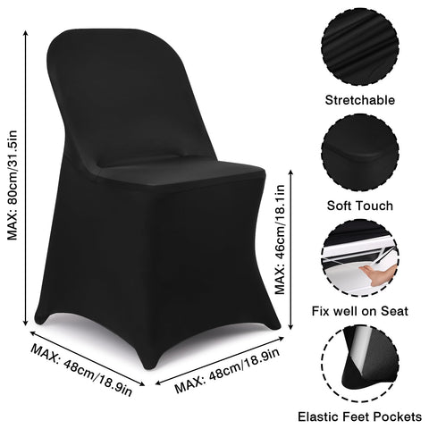 Fixwal folding-chair-cover universal-fit for dining, weddings, and corporate events.