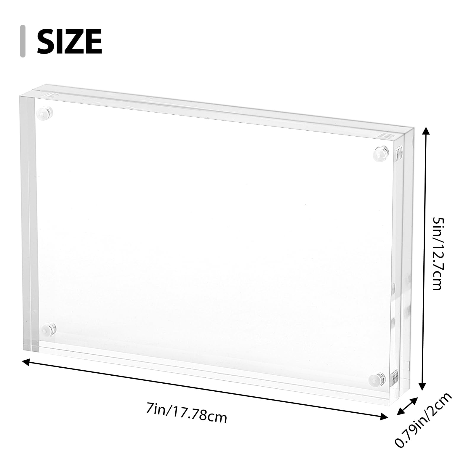 Frameless Fixwal desk frame shows two photos side by side