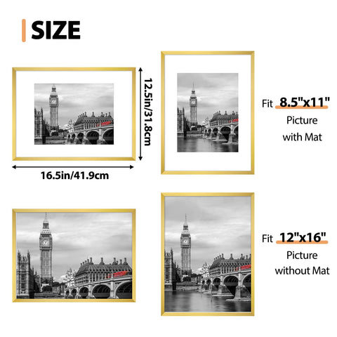 Fixwal minimalist gold frame with slim edge complements artwork