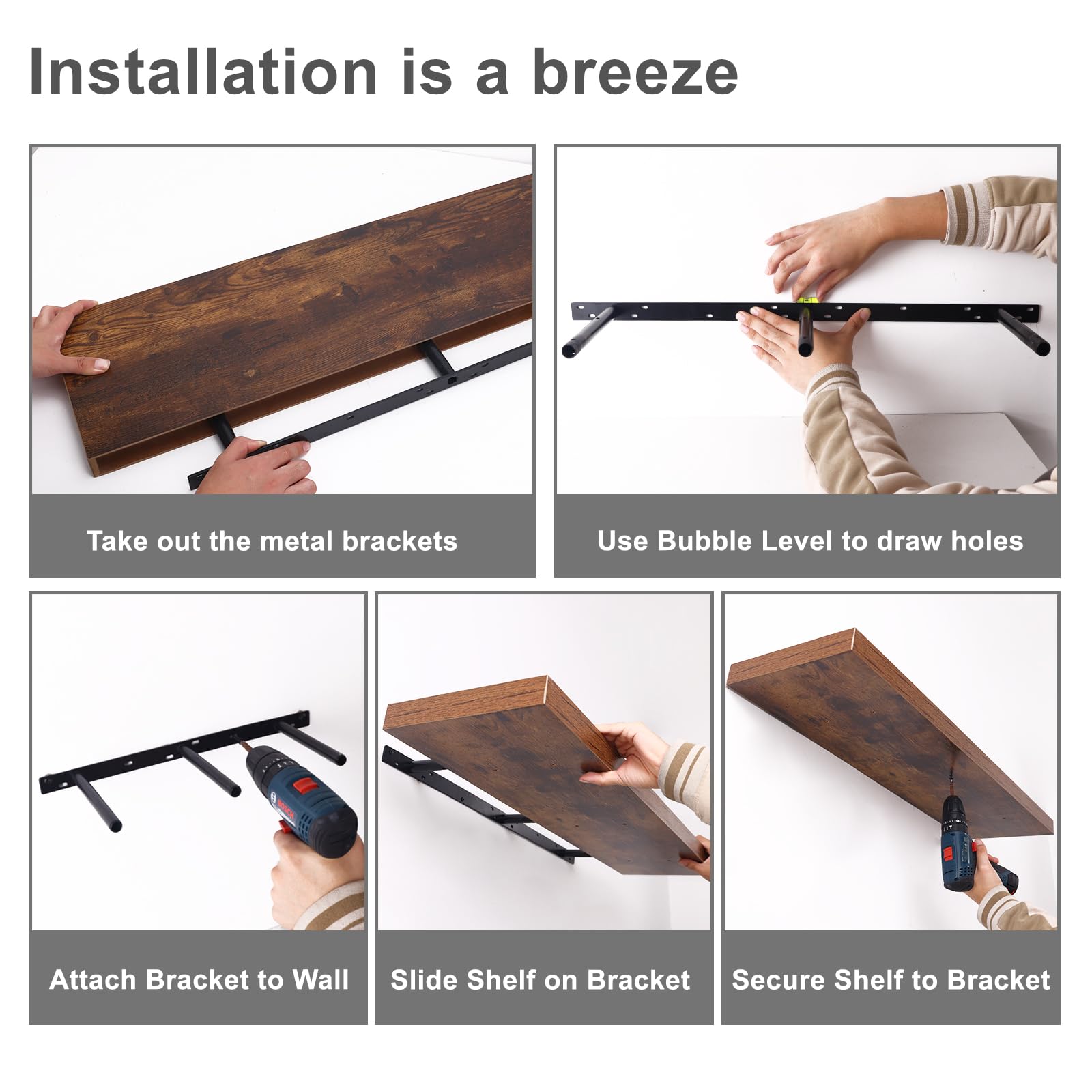 Hallway storage solution with Fixwal shelf improves accessibility and flow.