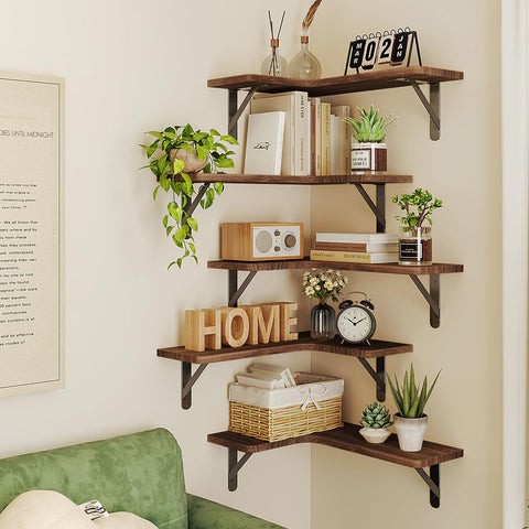 Fixwal installed kitchen corner shelves show easy mounting and organization