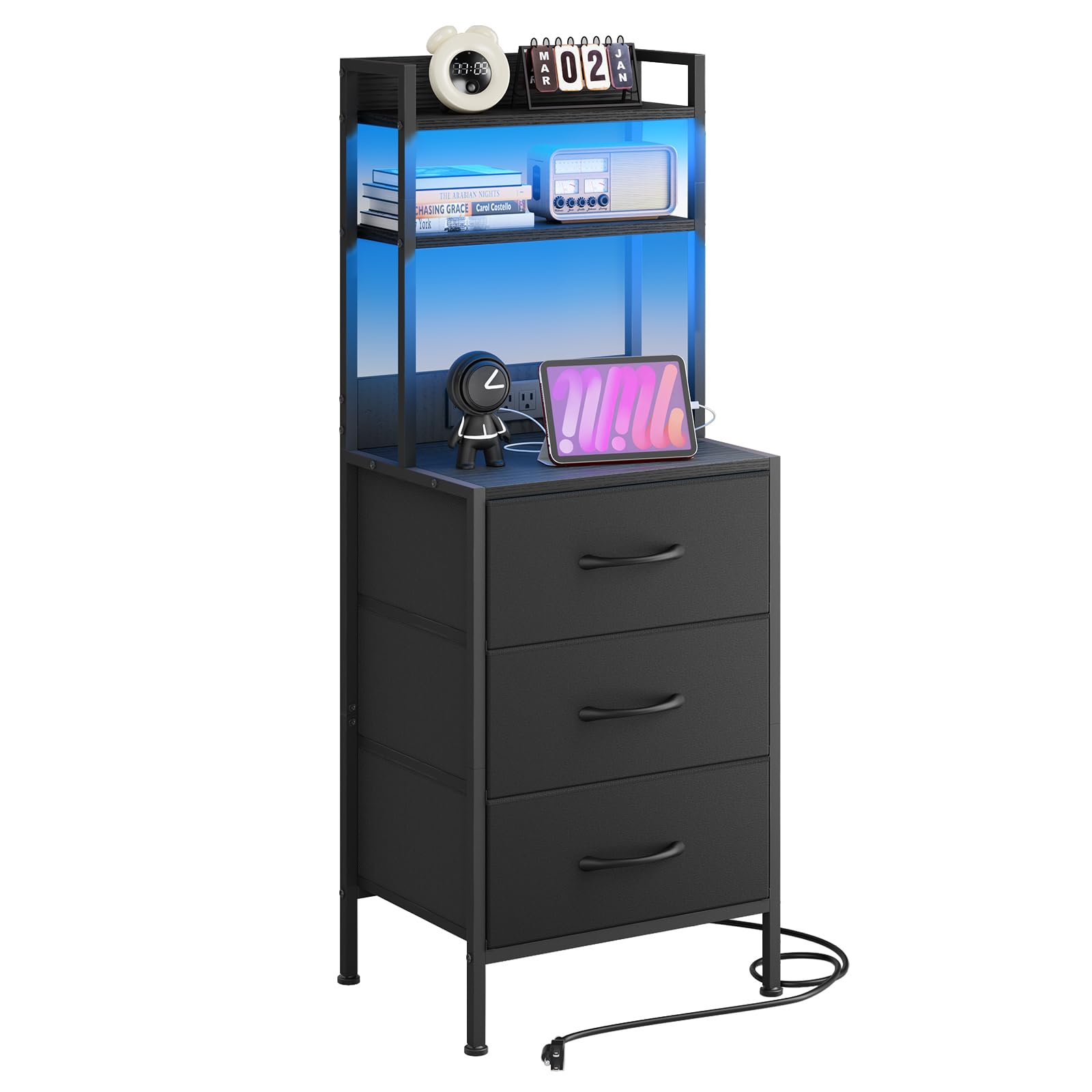 Fixwal LED nightstand with RGB strip for customizable ambient lighting