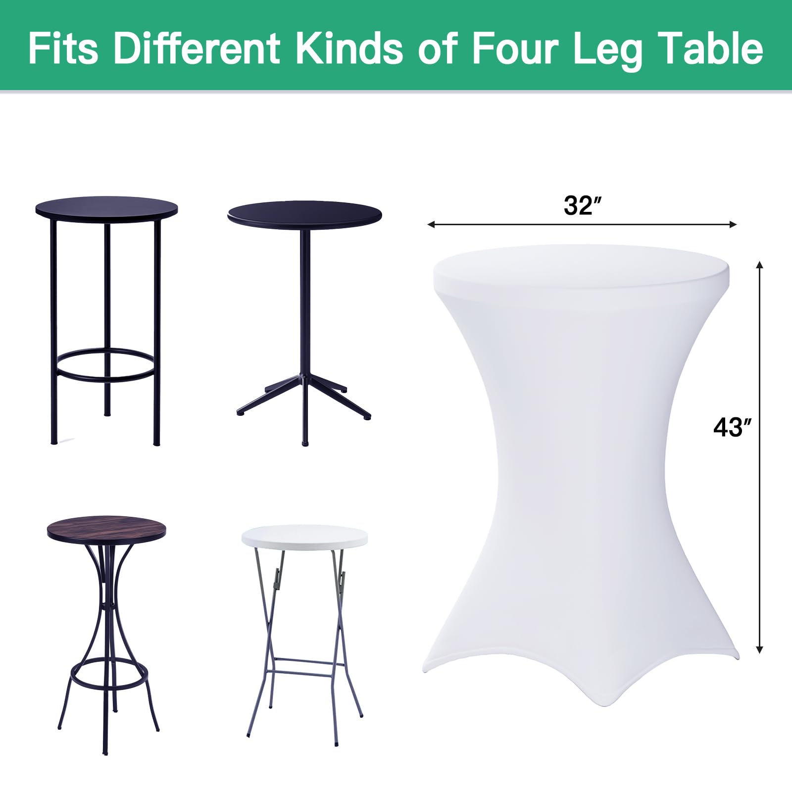 Fixwal white round tablecloth highlighting wrinkle-resistant, durable surface.