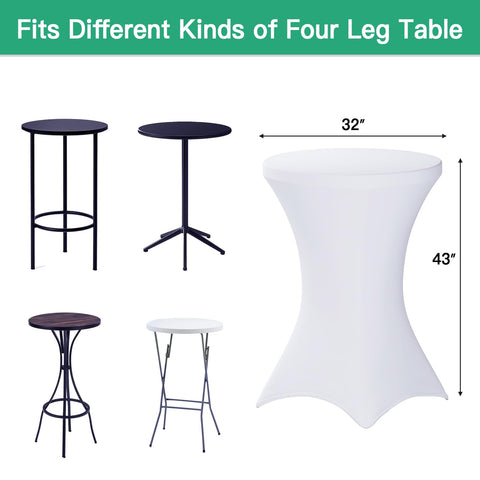 Fixwal white round tablecloth highlighting wrinkle-resistant, durable surface.