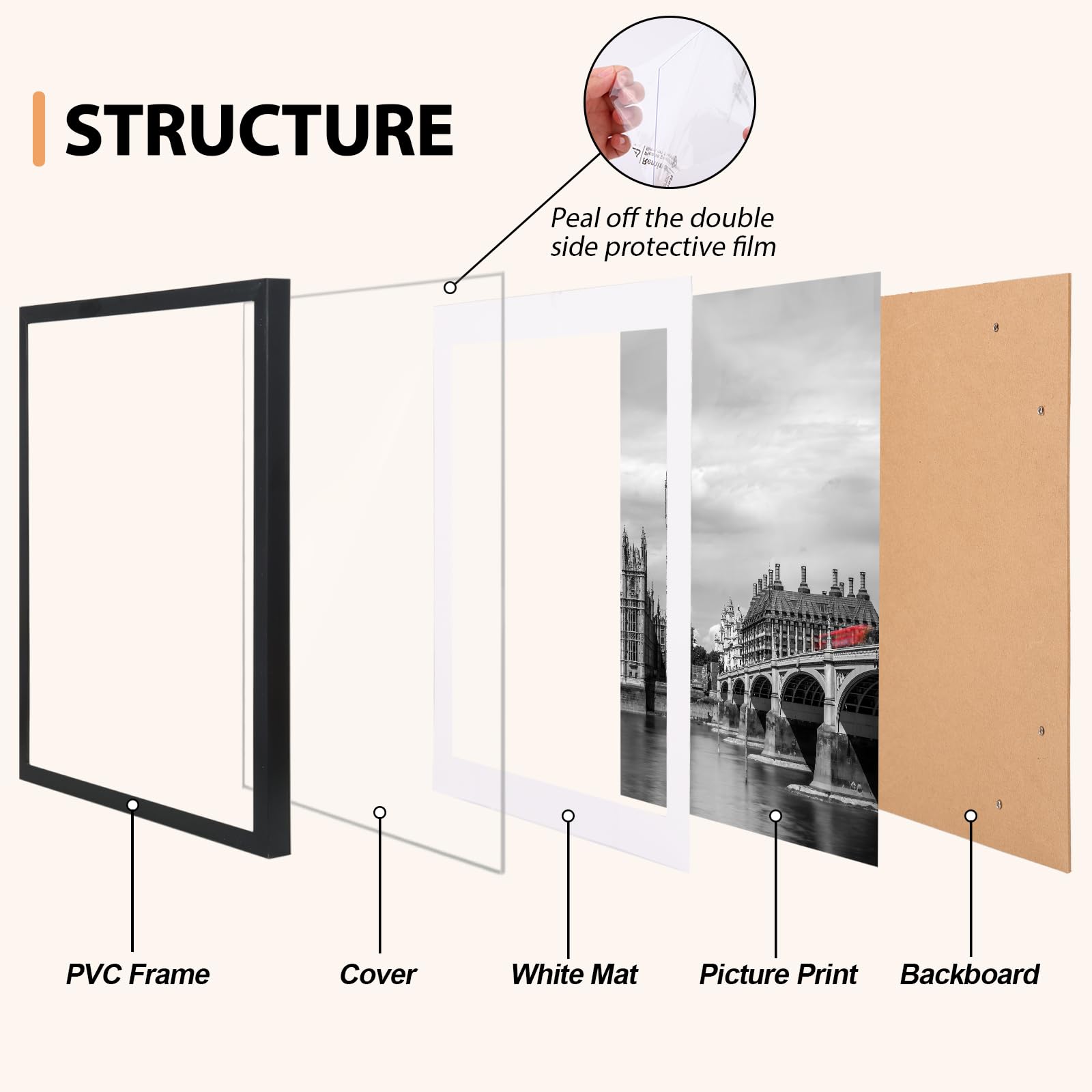 Fixwal lightweight photo frames easy to hang or place on shelves