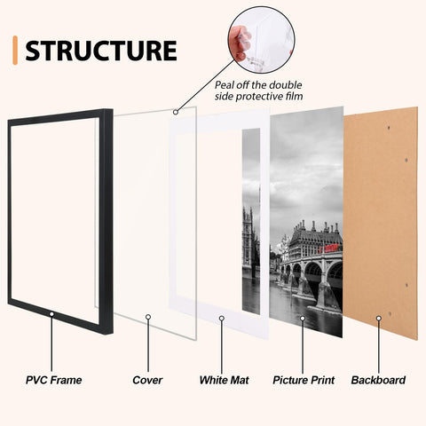 Fixwal lightweight photo frames easy to hang or place on shelves