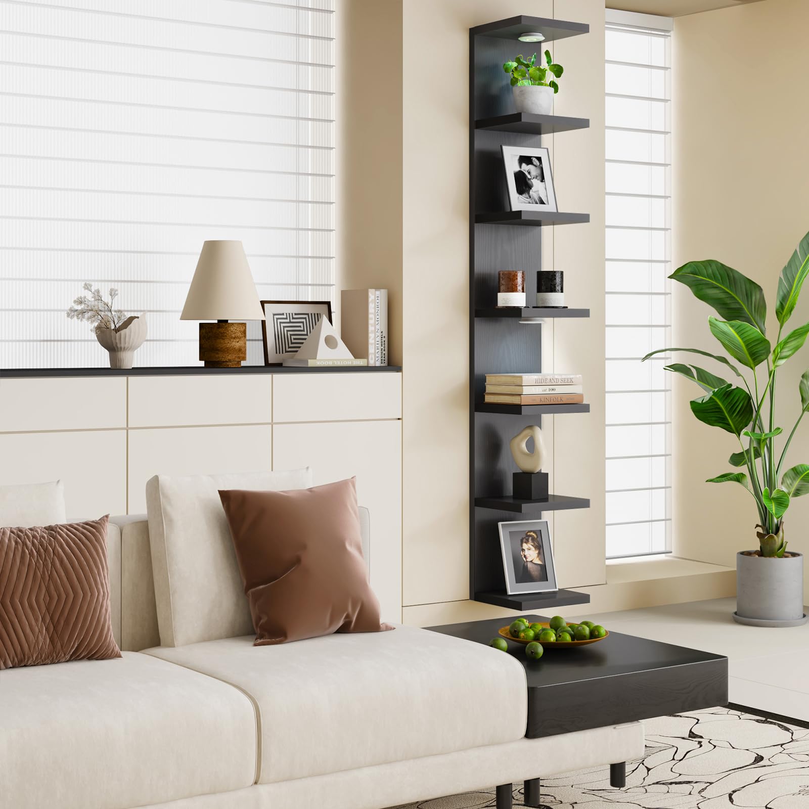 Fixwal minimalist design complements living room and other spaces with versatile display.