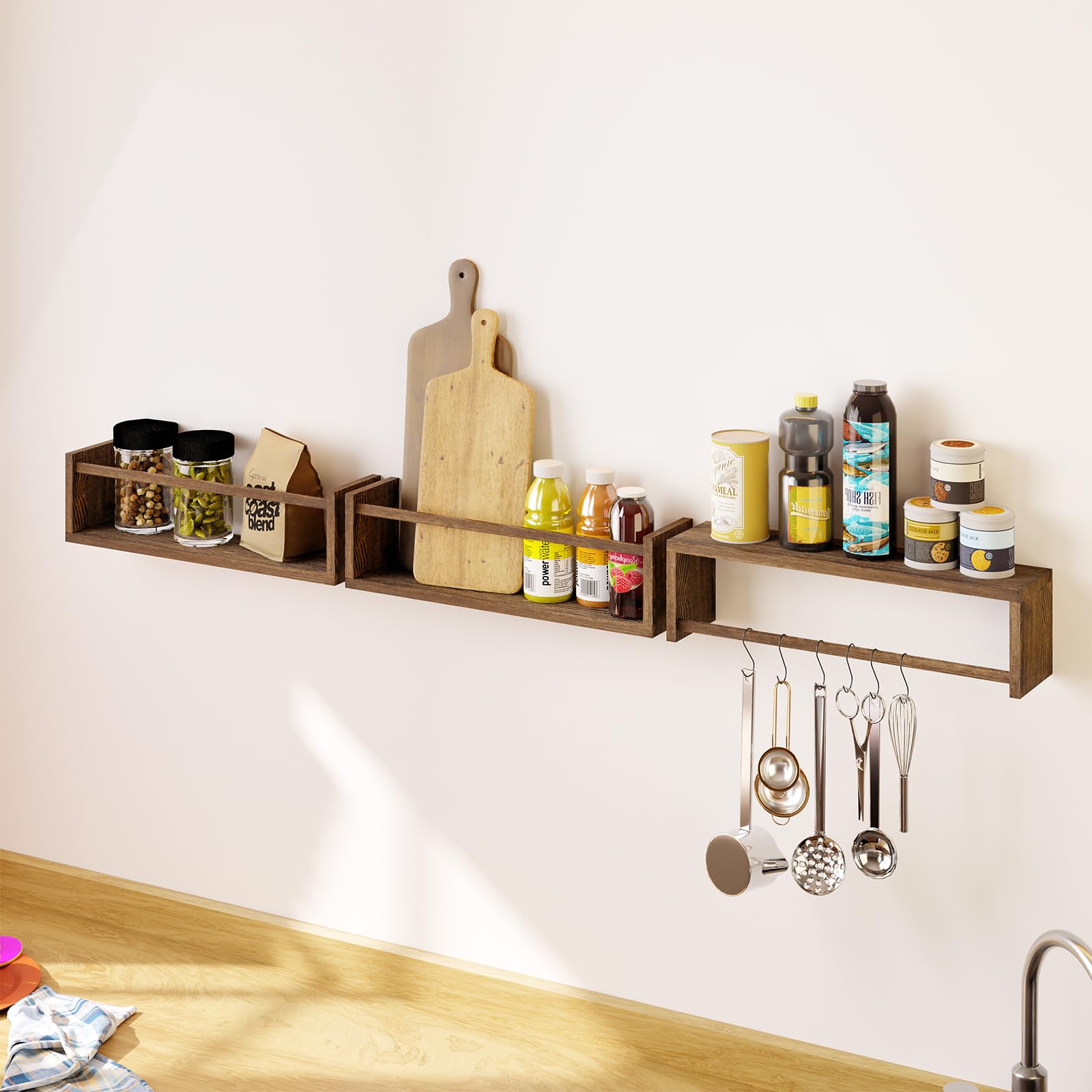 Fixwal multi-use shelves ideal for bathroom, kitchen, or bedroom storage