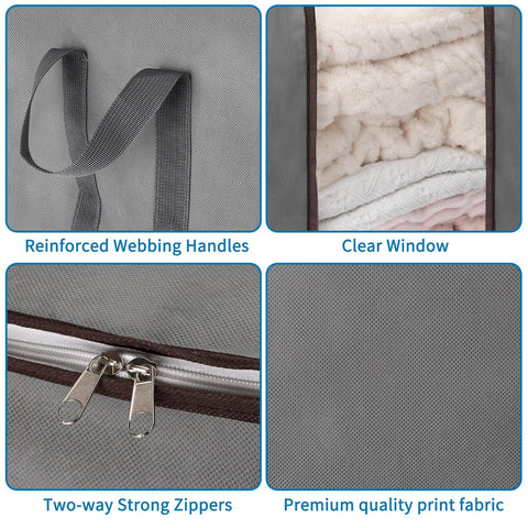 Fixwal multi-purpose storage for blankets, clothes, and linens in one organizer.