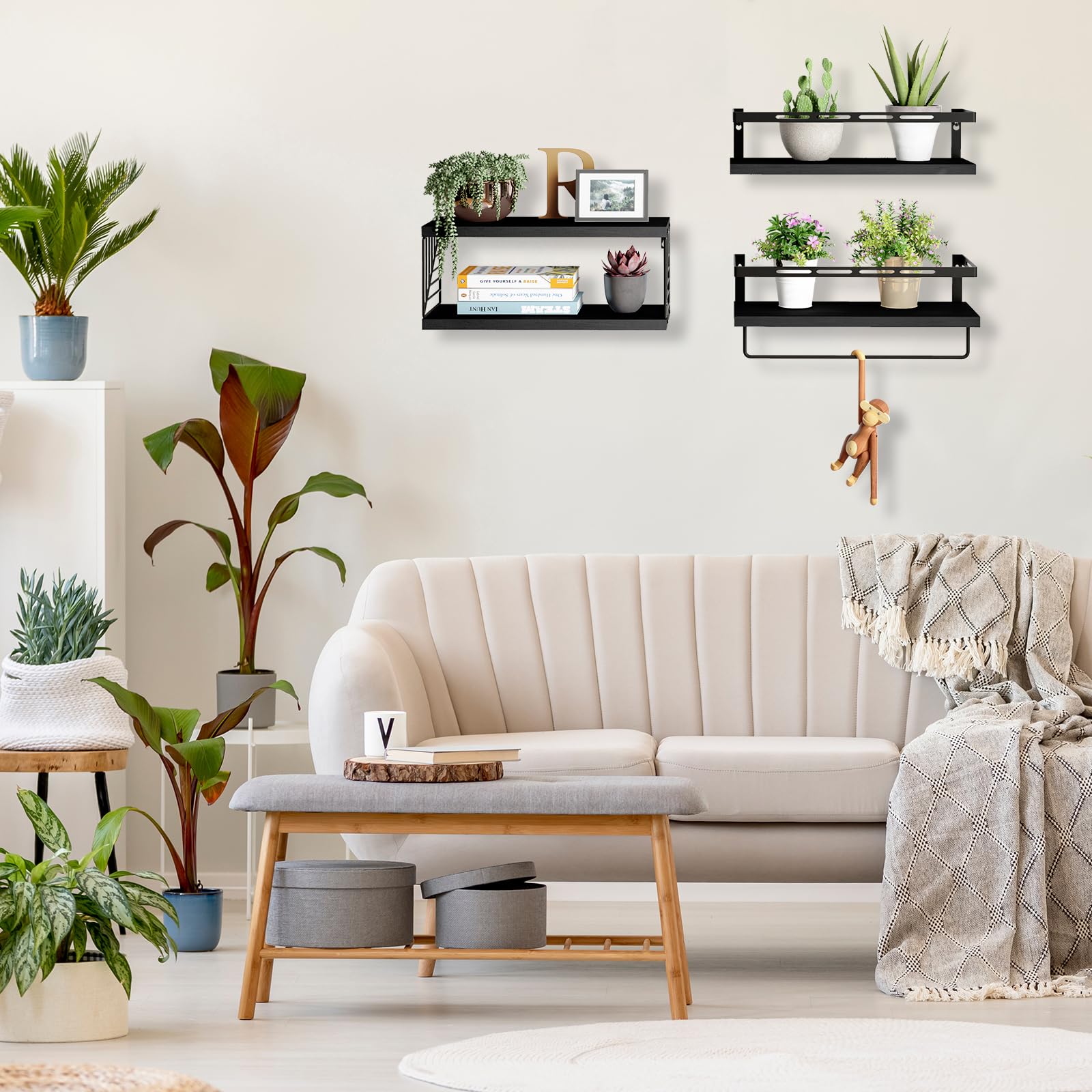 Fixwal multiuse shelves suitable for bathroom, kitchen, and living spaces.