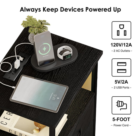 Fixwal nightstand adjustable legs stabilizing on an uneven floor