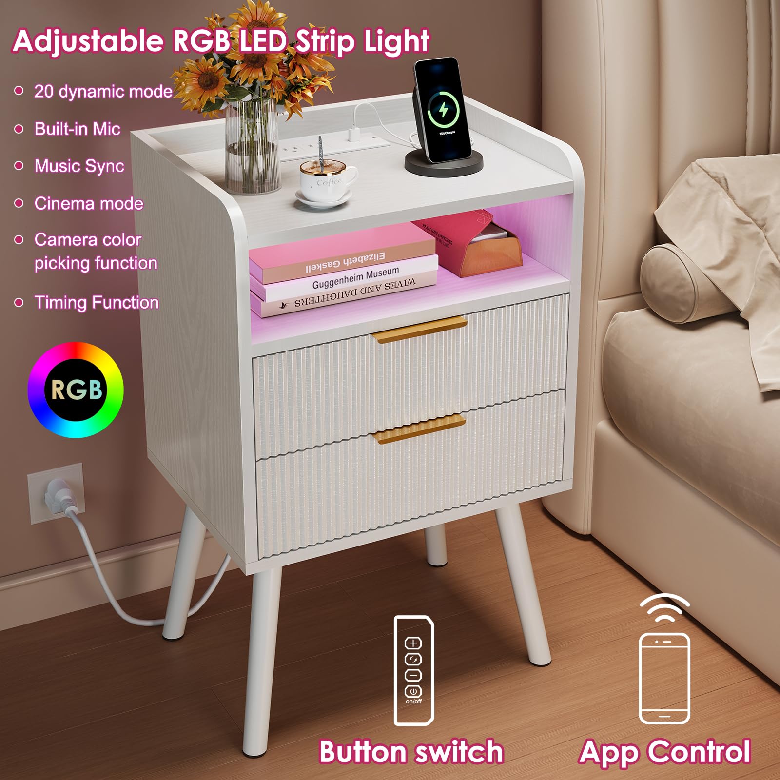 Fixwal nightstand assembly instructions enable quick, tool-ready setup.