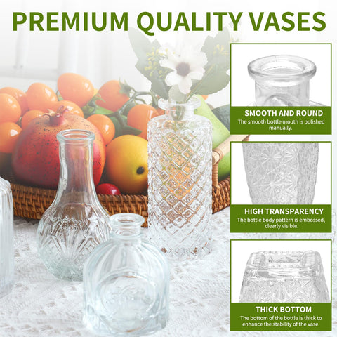 Fixwal bud vases with non-slip base ensure stable displays.