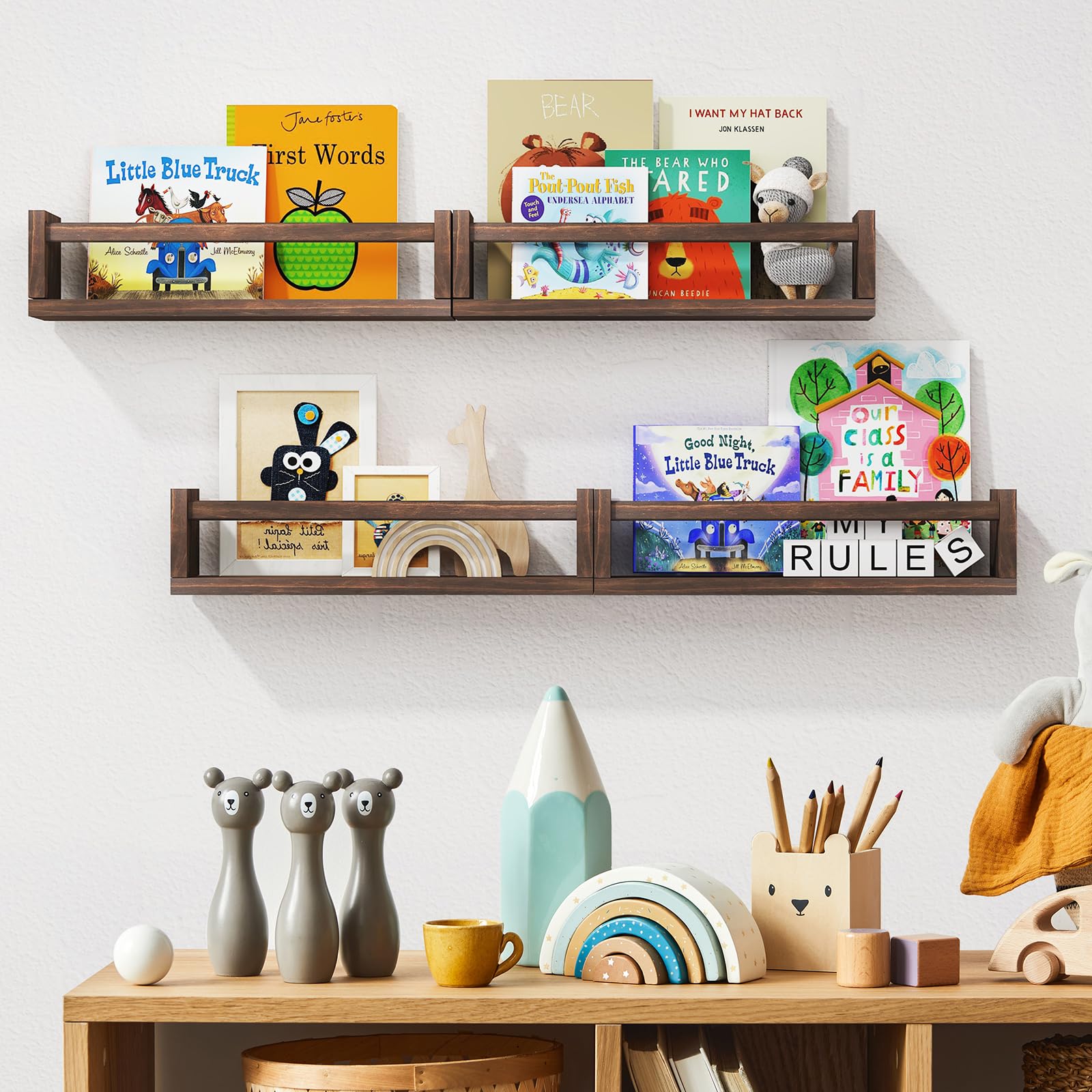 Fixwal shelf demonstrates 20 lbs weight capacity per shelf when mounted.