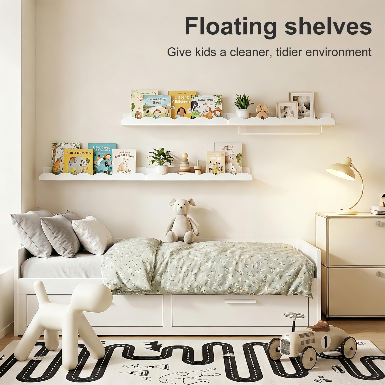 Fixwal shelf dimensions 16.5 x 4.1 x 1.7 inches on wall