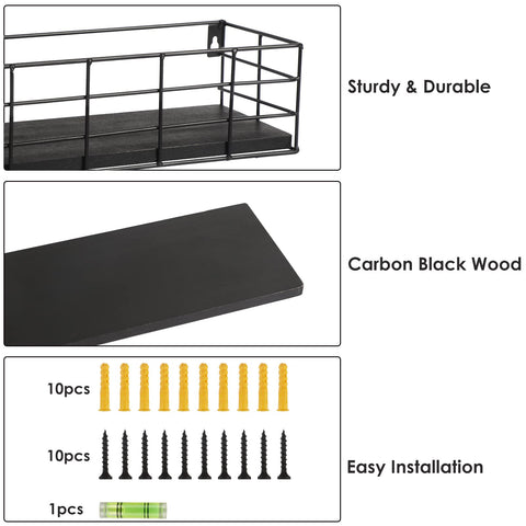 Fixwal paulownia wood shelves provide lightweight storage.