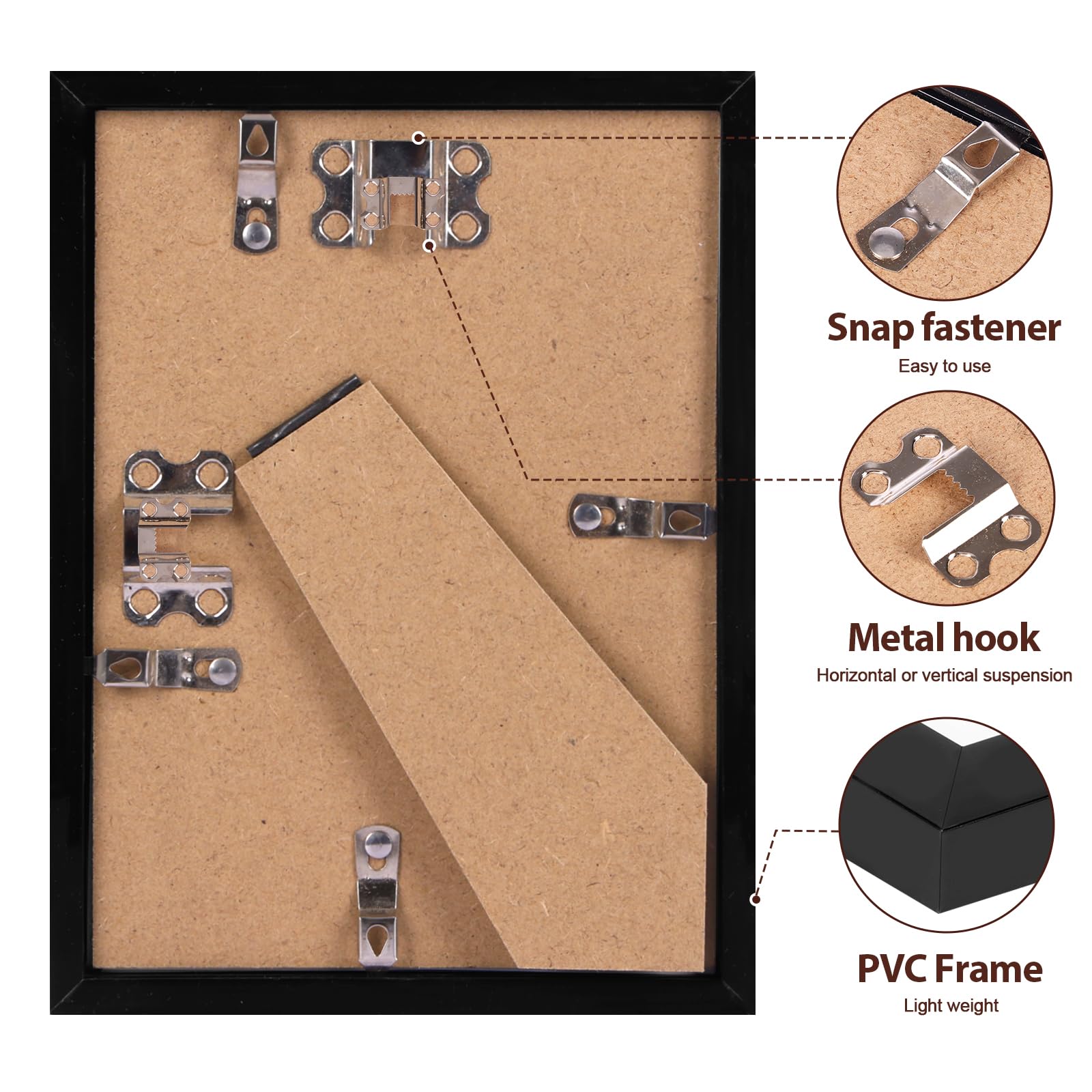 Fixwal protective plexiglass cover keeps photos safe.