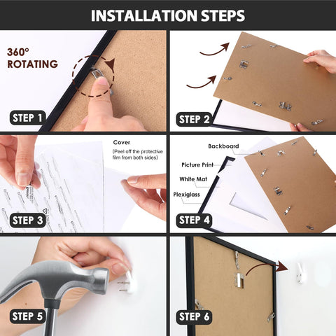 Fixwal 8x10 frames preserve crisp presentation while staying durable