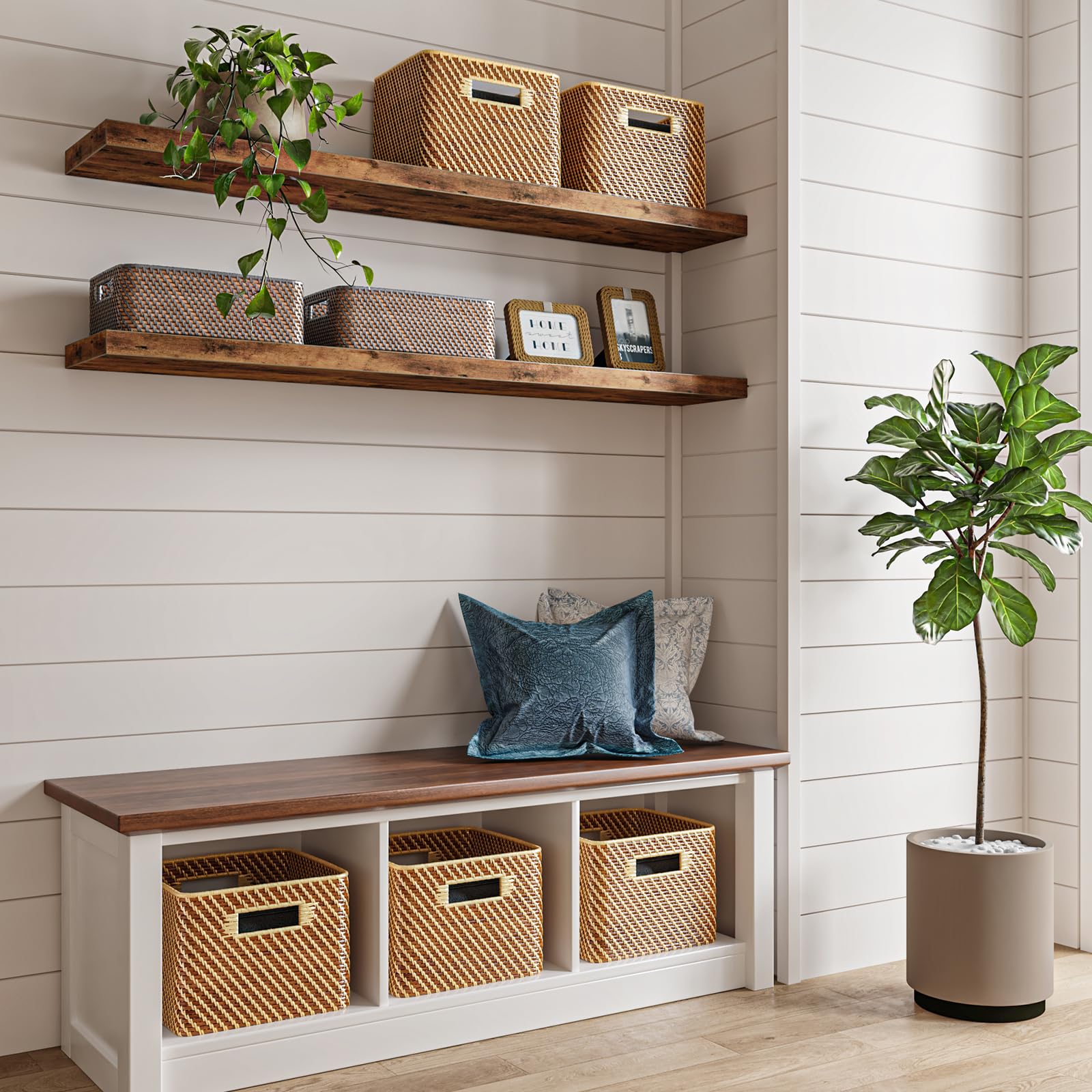 Fixwal shelf ideal for organized display of decor and keepsakes.