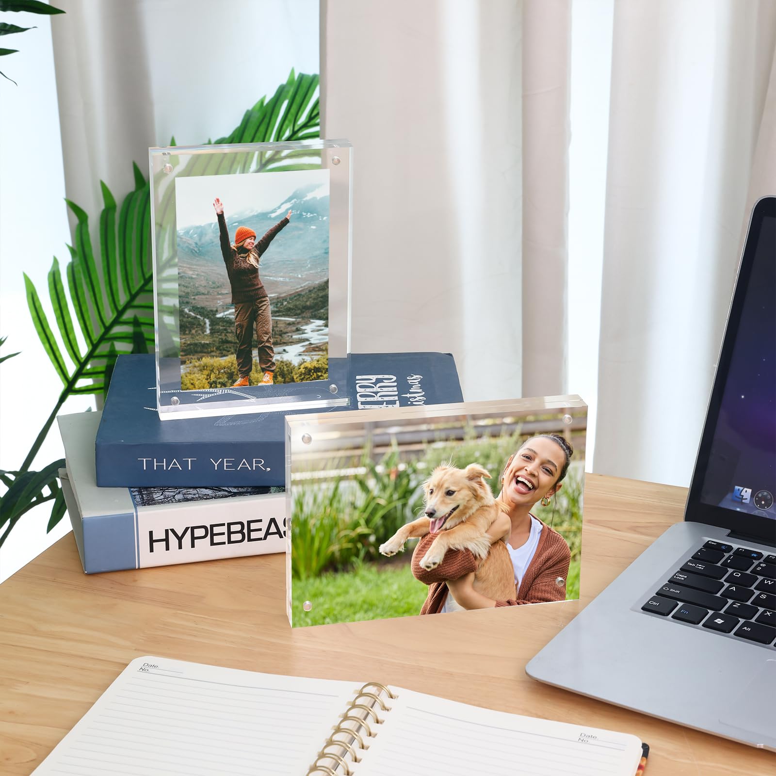 Six-pack Fixwal magnetic frames secure photos on a desk
