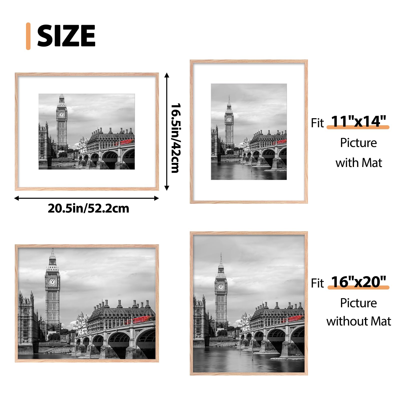 Fixwal six-pack frames with shatterproof glass protect photos while preserving clarity.