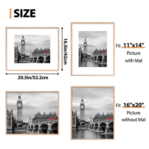 Fixwal six-pack frames with shatterproof glass protect photos while preserving clarity.