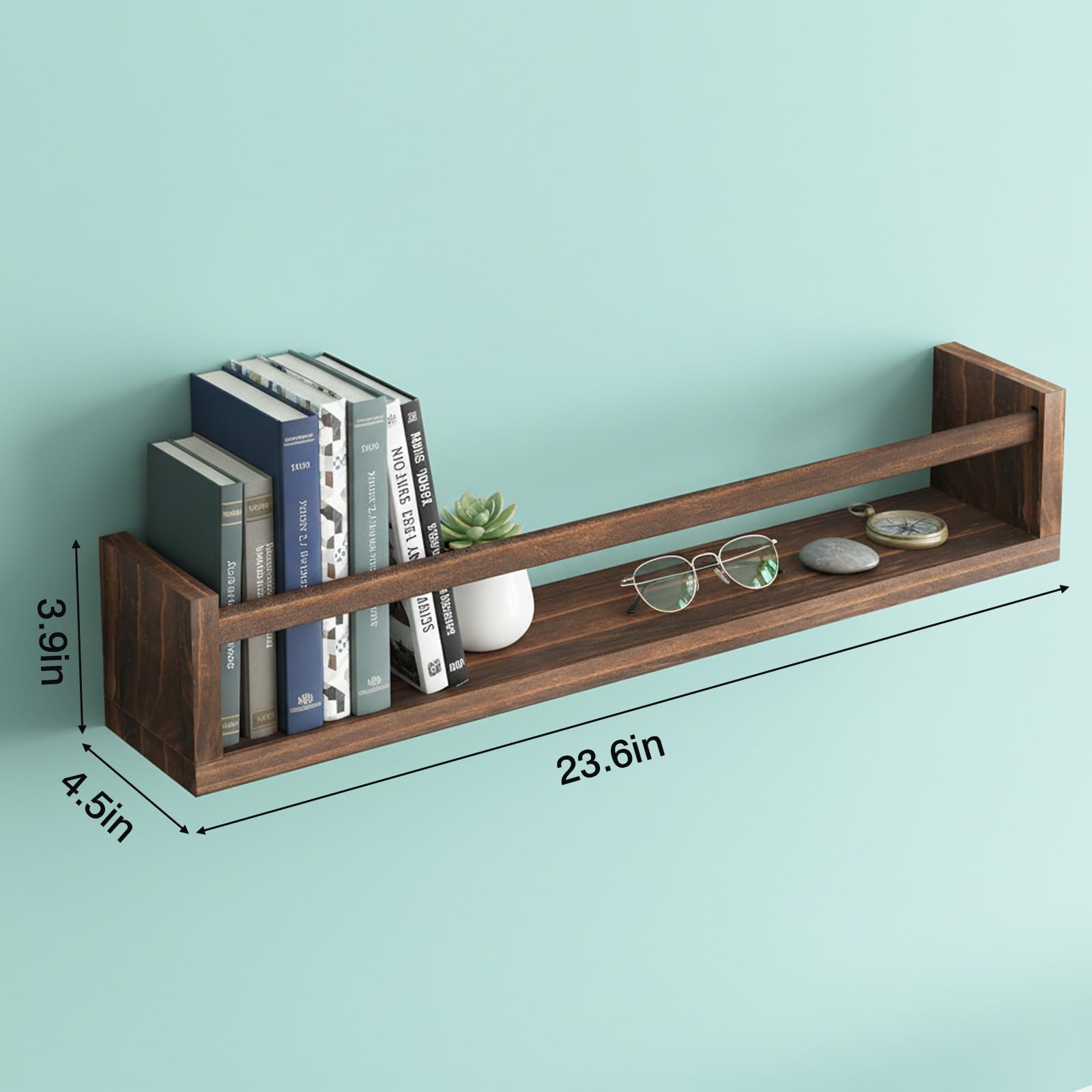 Fixwal solid pine wall shelves for toys and books offer sturdy storage
