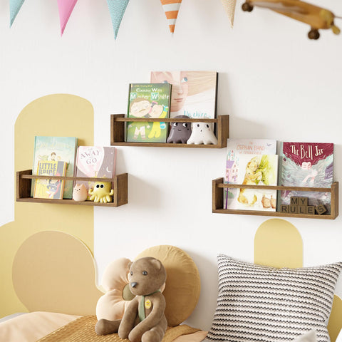 Fixwal space-saving nursery storage shelves keeping items off the floor