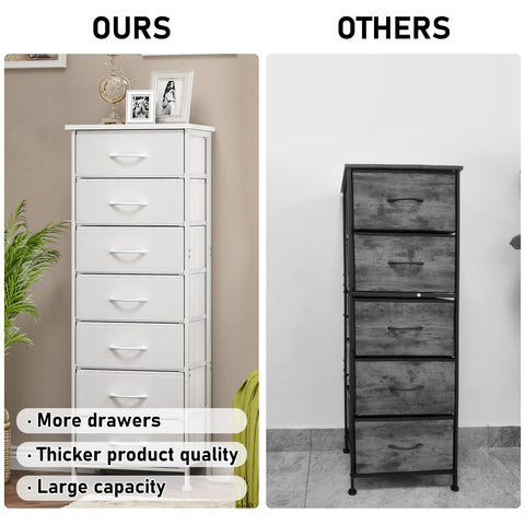Fixwal dresser dimensions guide illustrates tall, slim profile for narrow spaces.