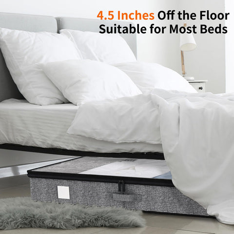 Fixwal underbed storage 4-pack easy-grip-handles for simple transport from room to room.