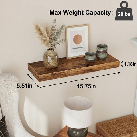 Fixwal wood floating shelves kitchen spice display keeps bottles organized