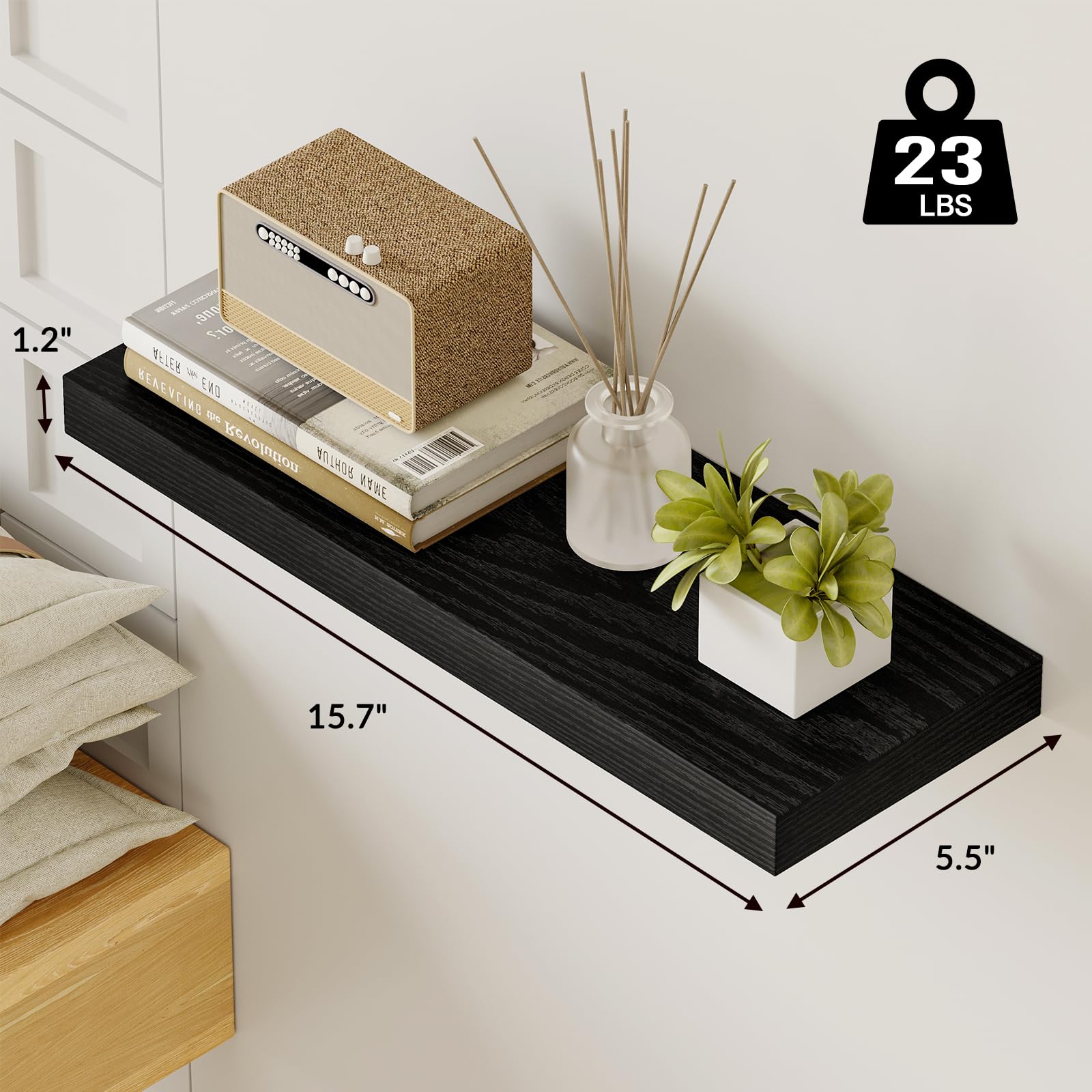 Fixwal wood-grain MDF shelves add warmth to bathroom, kitchen, or living spaces.