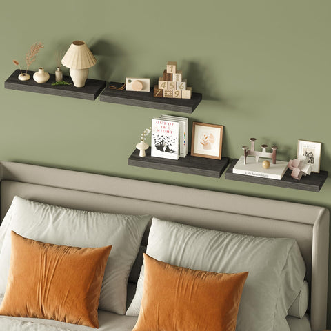 Fixwal woodgrain gray shelves close-up showing texture