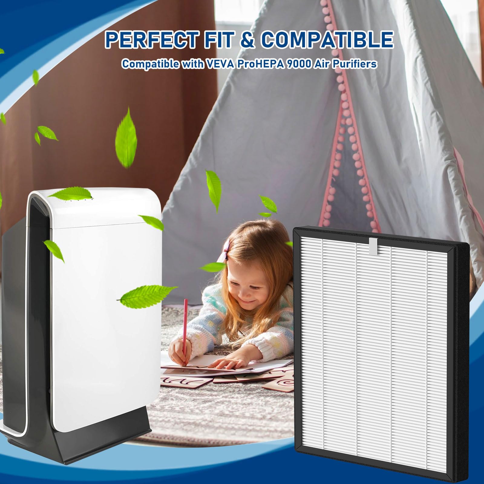 Fizerneer ProHEPA 9000 carbon layer: odor control for cooking, pets, and smoke