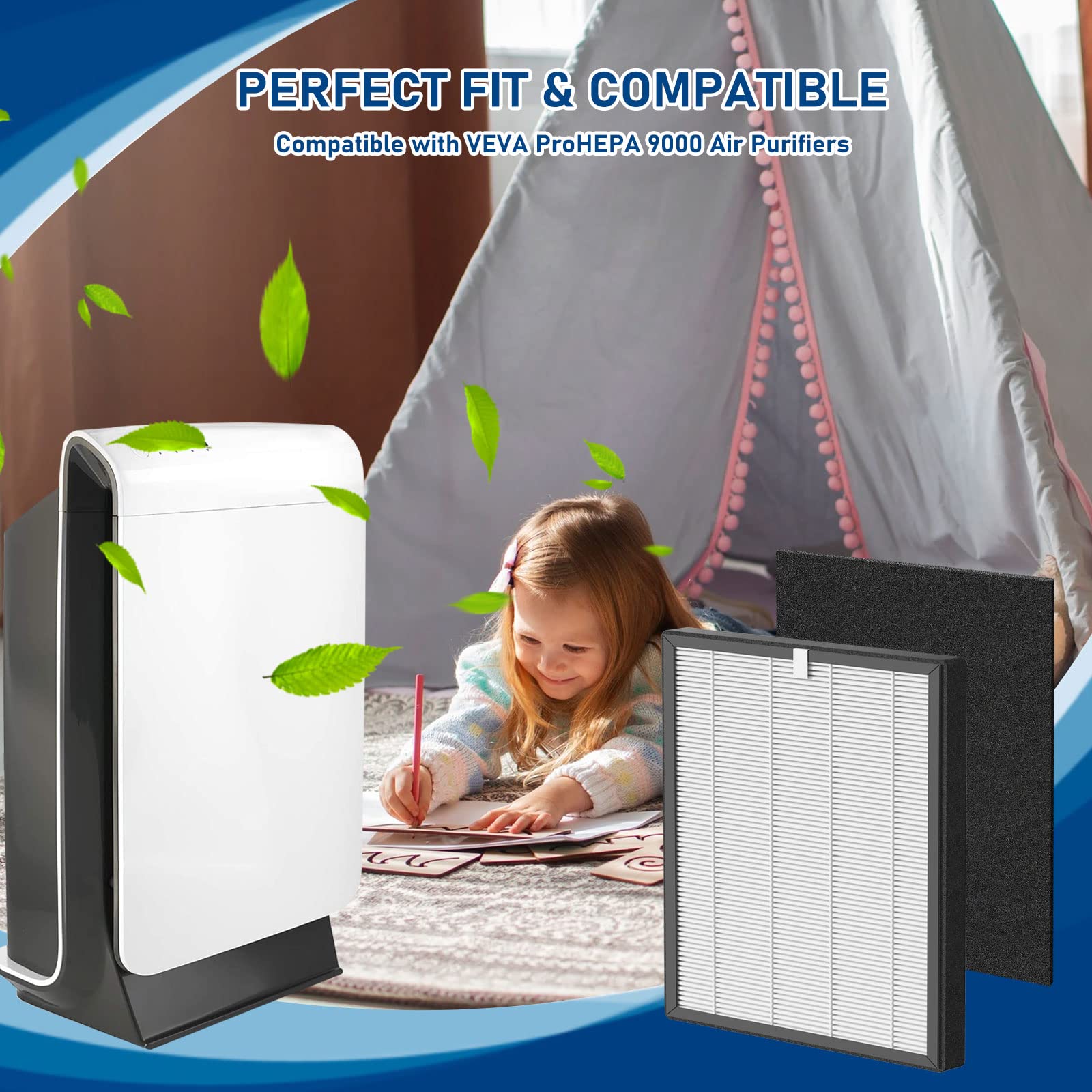 Fizerneer ProHEPA 9000 activated carbon filter for odor control.