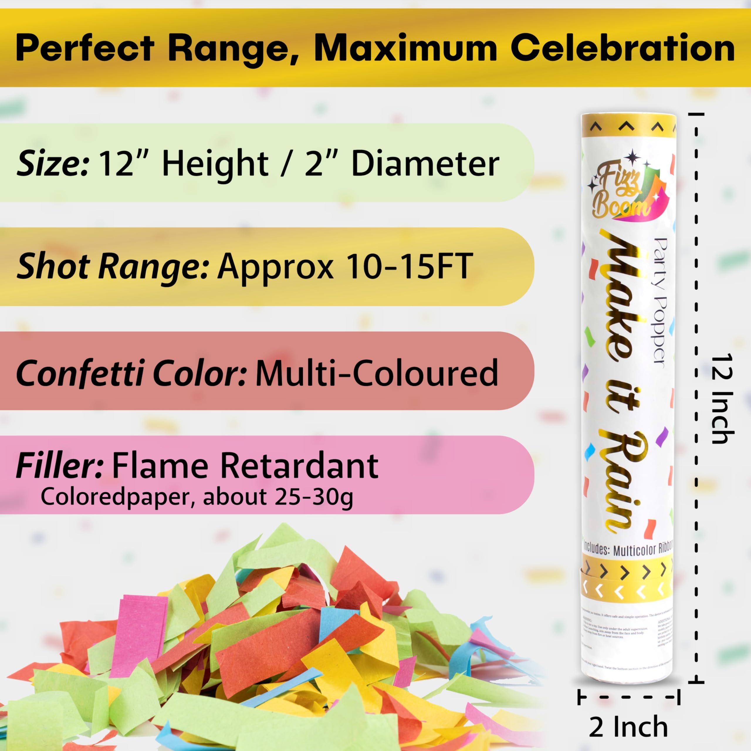 Eco-friendly biodegradable confetti paper from Fizzboom