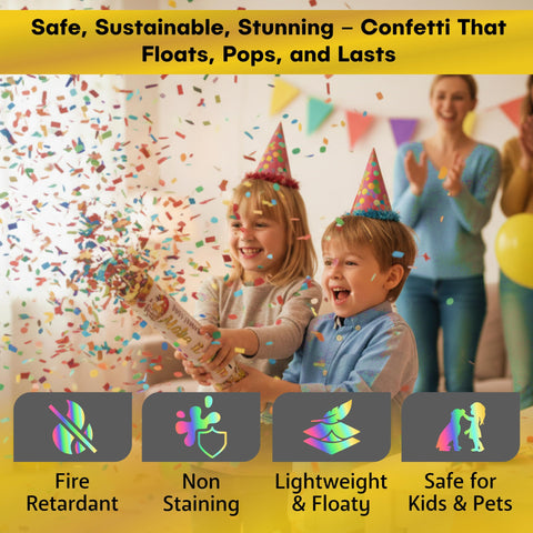 Confetti dissolving naturally after the event for easy cleanup