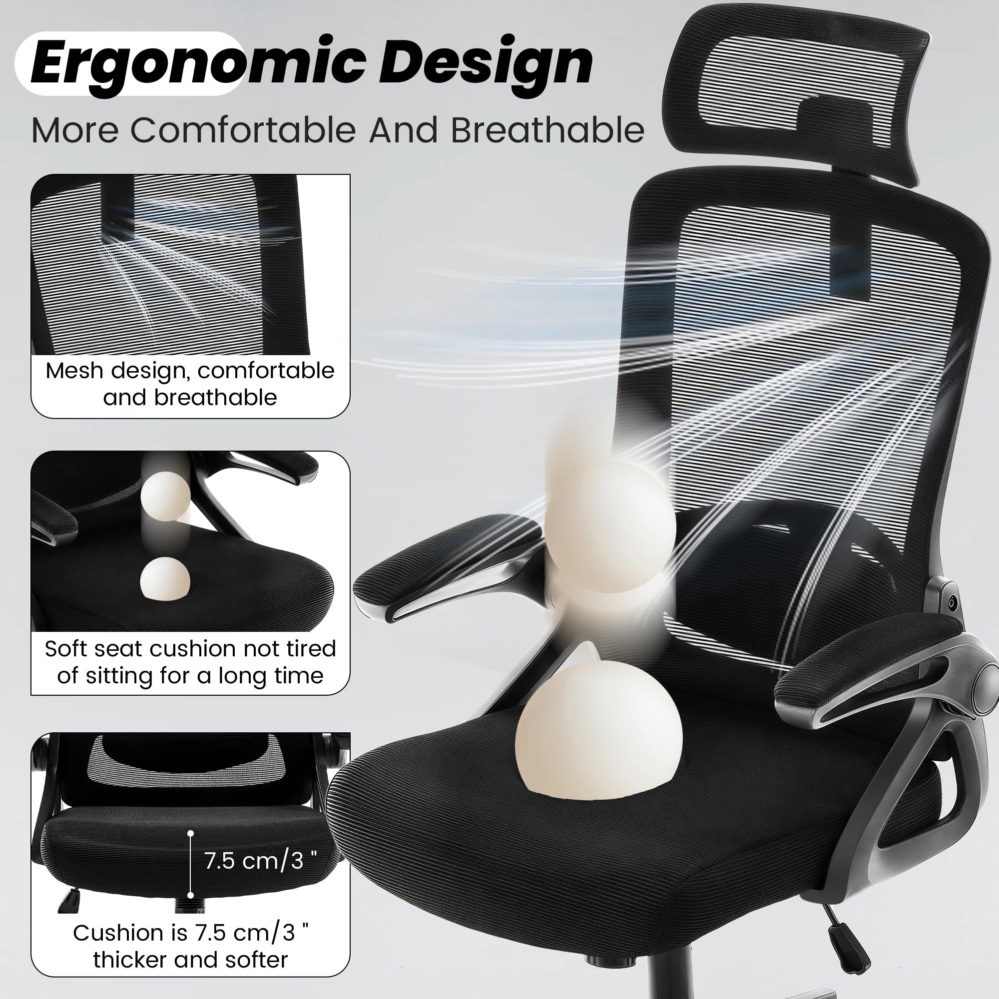 Fizzin chair breathable mesh keeps you cool during intensive work tasks