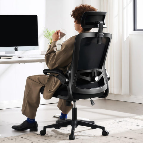 Fizzin ergonomic chair in full profile showing all-day comfort for long work sessions