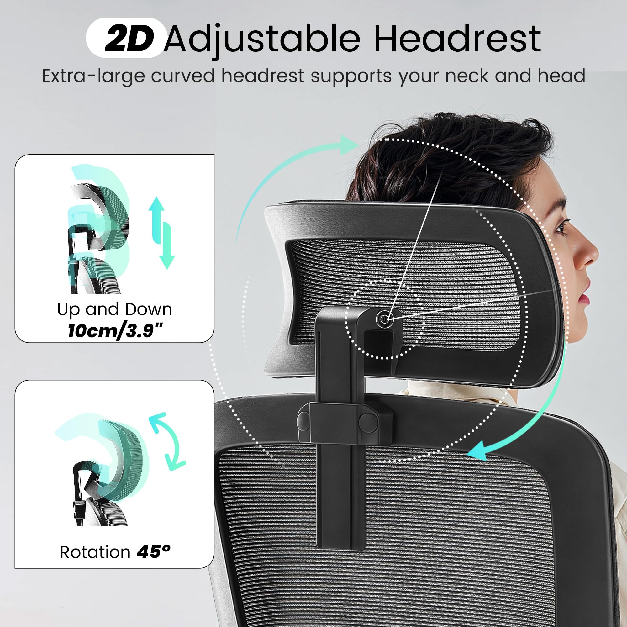 Fizzin chair tilt 125 degrees enables flexible relaxation at the desk
