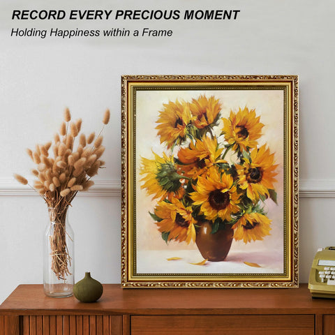 FJXMFRAME wood frame with MDF back offers sturdy support for displays.
