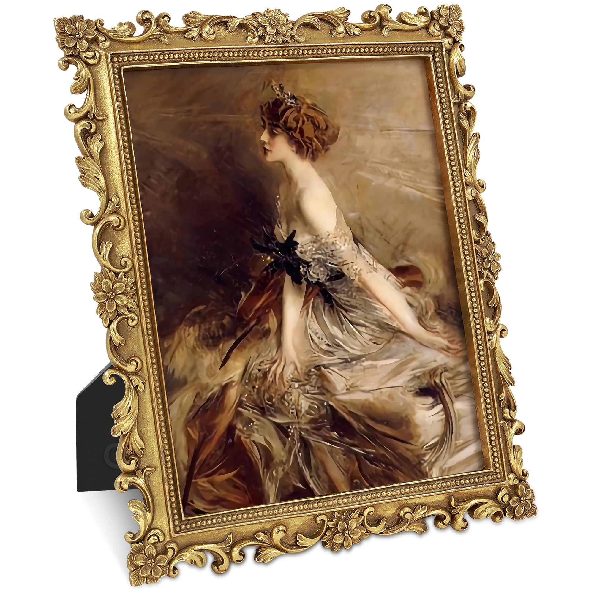 FJXMFRAME gold 8x10 frame ornate Victorian touch for decor.