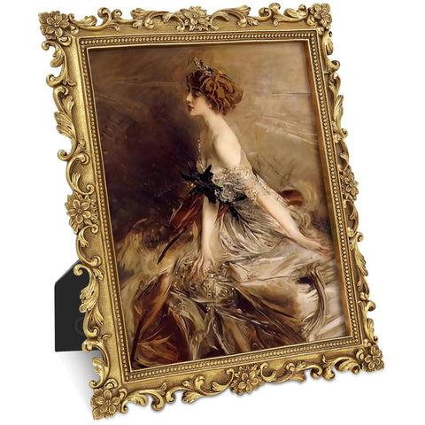 FJXMFRAME gold 8x10 frame ornate Victorian touch for decor.