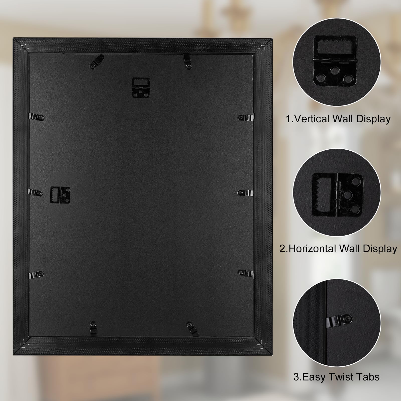 FJXMFRAME Gold mat accommodates 11x14 images for versatile display.