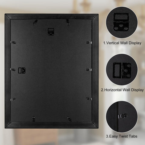 FJXMFRAME Gold mat accommodates 11x14 images for versatile display.
