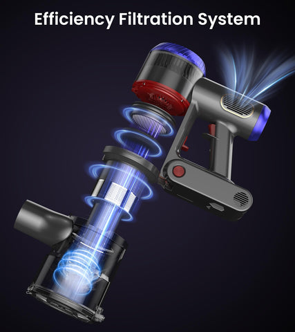 FKIEN pet hair cleaning on carpets with high suction and efficient filtration